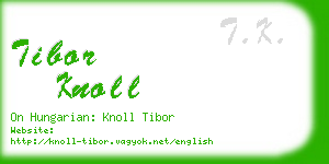 tibor knoll business card